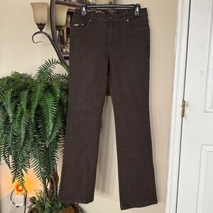 FDJ French Dressing Jeans Olivia Hourglass Mid-Rise Brown Denim Flare Jeans